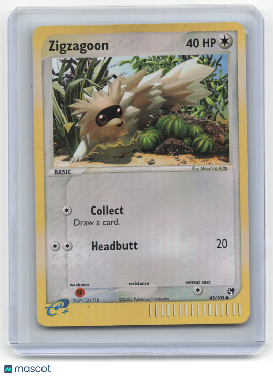 2003 Pokemon Zigzagoon EX Sandstorm #85/100 Reverse Holo