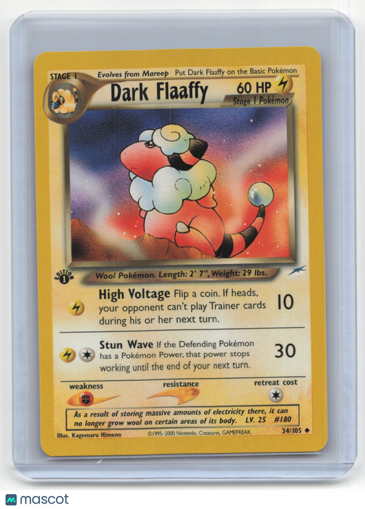 2002 Pokemon TCG Dark Flaaffy Neo Destiny #34/105 1st Edition
