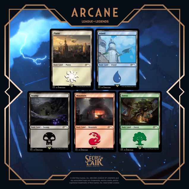 2021 Magic: The Gathering Secret Lair x Arcane: Lands (Non-Foil Edition)