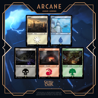 2021 Magic: The Gathering Secret Lair x Arcane: Lands (Non-Foil Edition)