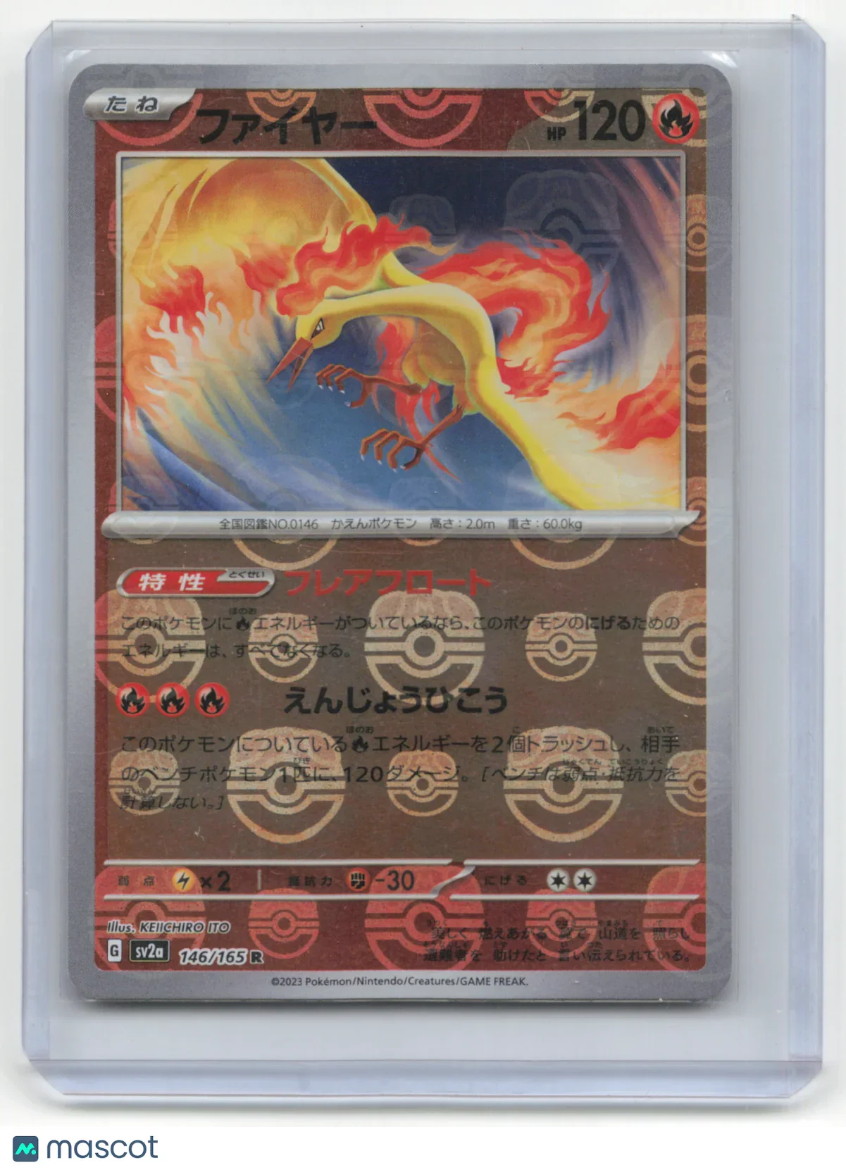 2023 Pokemon TCG Moltres Pokemon 151 #146/165 Japanese Masterball - Papa Joey's Collectibles