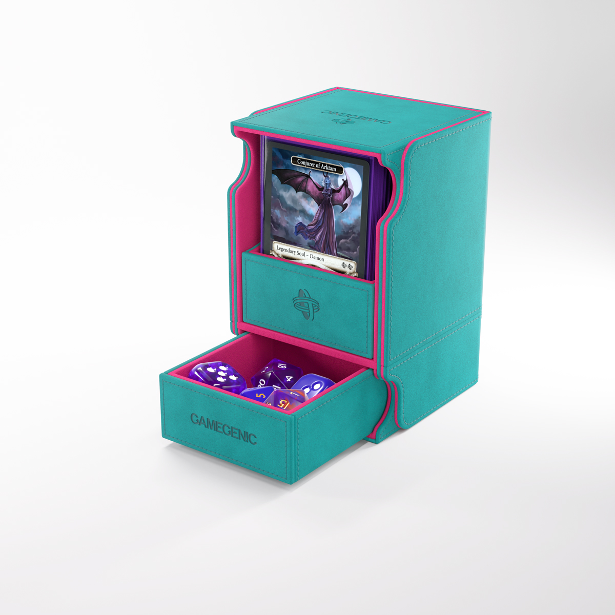 Gamegenic Watchtower 100+ XL Convertible Teal/Pink Deck Box