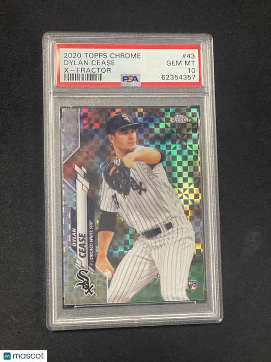 2020 Topps Chrome Baseball Dylan Cease X Fractor #43 PSA 10