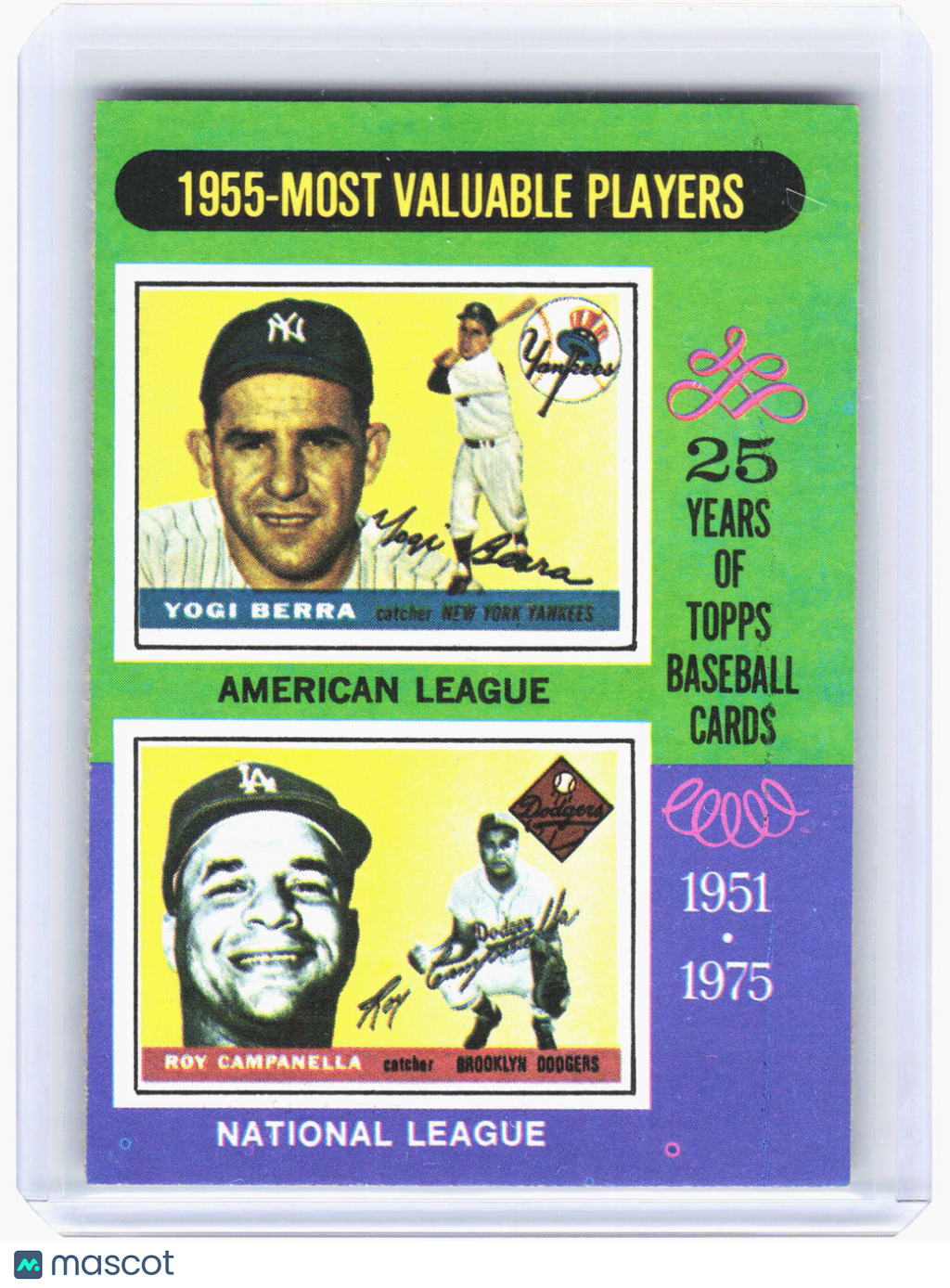 Topps 1975 Topps Baseball—1955 - Most Valuable Players #193 —Very Good