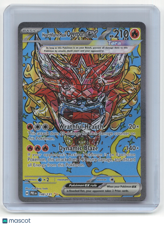 2025 Pokemon Hearthflame Mask Ogerpon EX Prismatic Evolutions #148/131