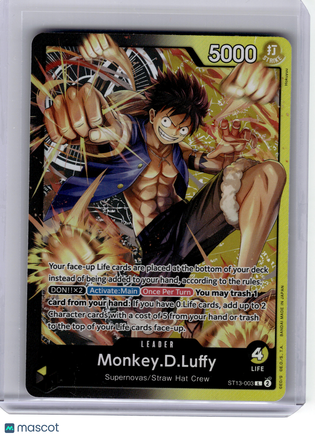 2024 One Piece CCG—Monkey.D.Luffy ST13-003 Ultra Deck: The Three Brothers—L Foil
