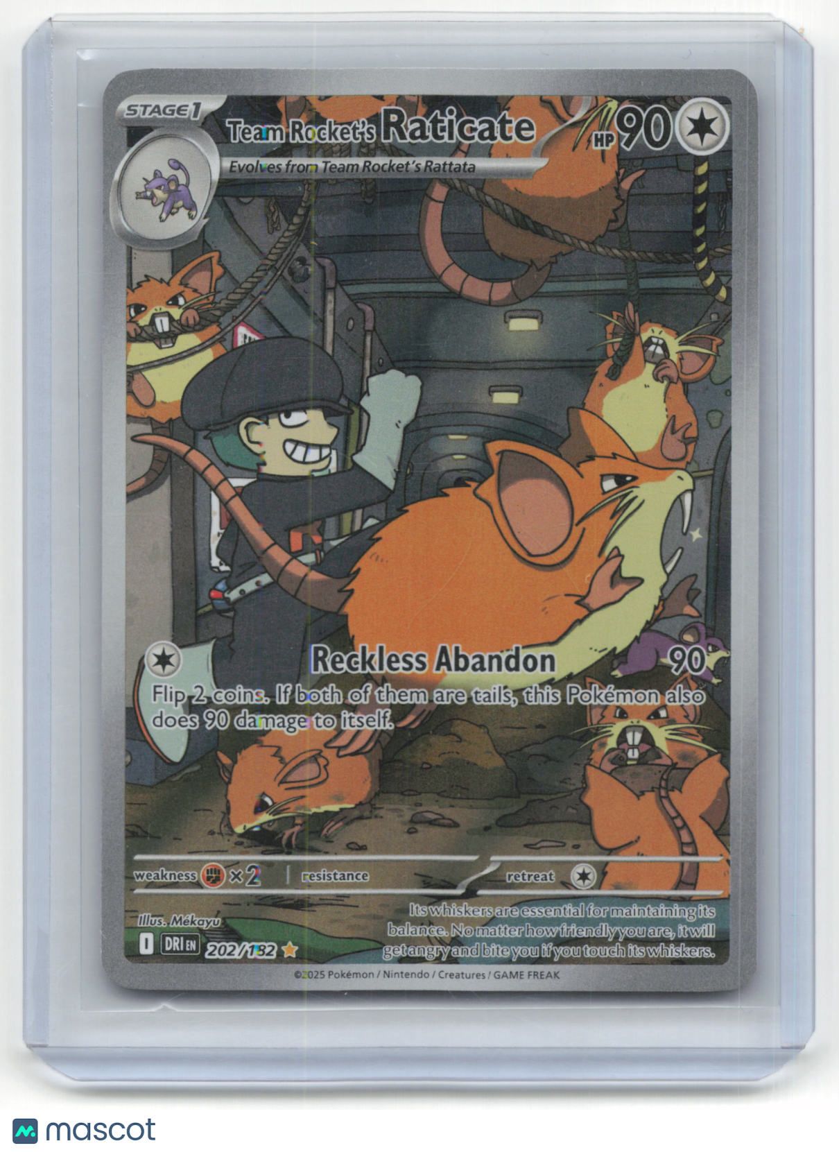 2025 Pokemon Team Rocket's Raticate Destined Rivals #202/182