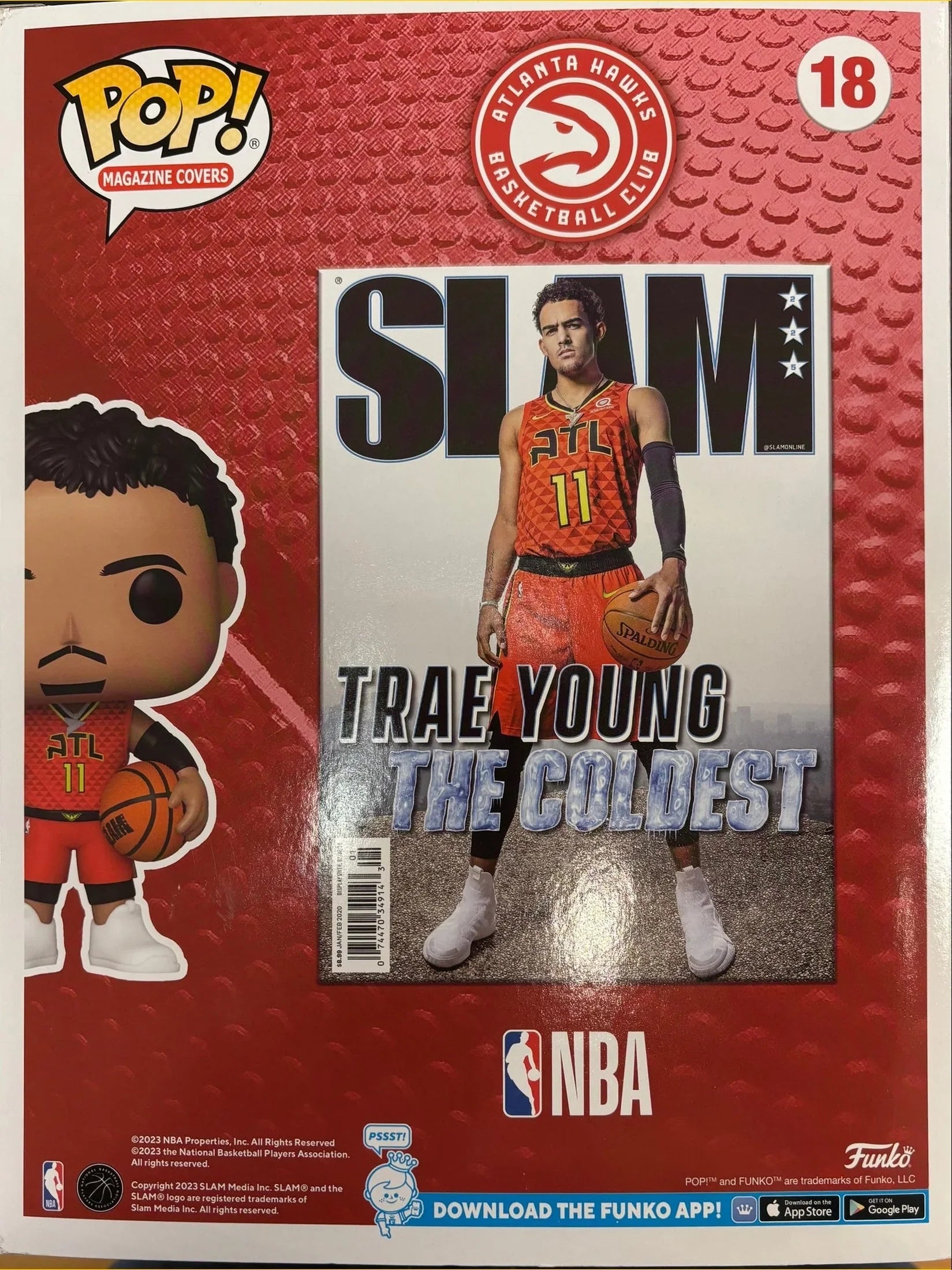 2023 Funko NBA SLAM Trae Young Magazine Cover #18 Autographed No COA - Papa Joey's Collectibles