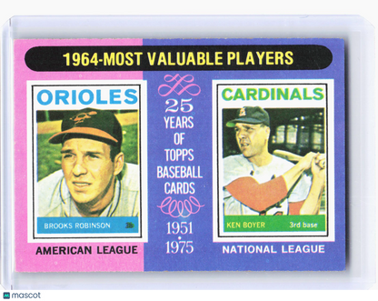 1975 Topps Baseball—1964 Most Valuable Players #202 —Very Good