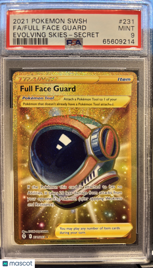 2021 Pokemon Full Face Guard Sword & Shield Evolving Skies #231/203 PSA 9