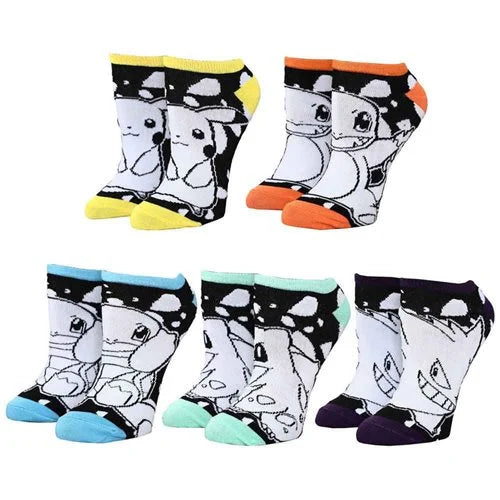 Pokemon Multi-Characters Youth Ankle Sock 5-Pack