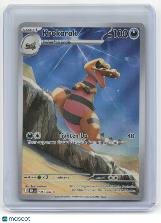2025 Pokemon TCG Krokorok Black Bolt #136/086 English
