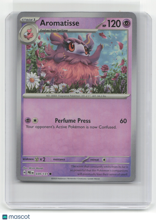 2025 Pokemon Aromatisse Prismatic Evolutions #039/131 Master Ball