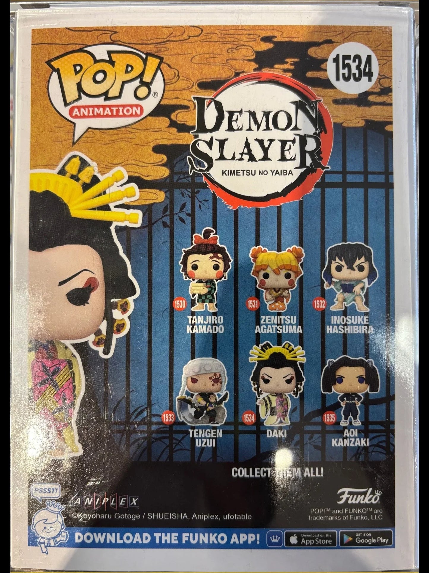 2024 Funko Demon Slayer Daki #1534 Autographed W/ COA - Papa Joey's Collectibles