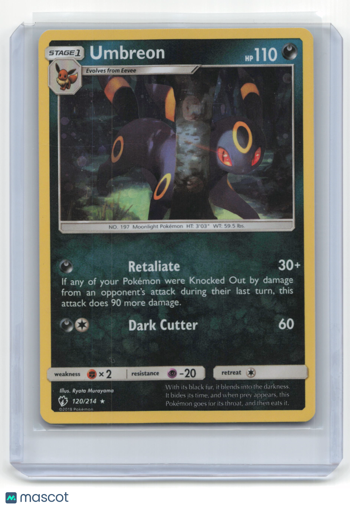 2019 Pokemon TCG Umbreon Lost Thunder #120/214