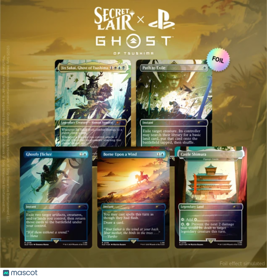 2025 Magic: The Gathering Secret Lair x Ghost of Tsushima (Rainbow Foil Edition)