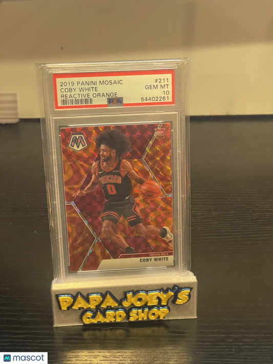 2019 Panini Mosaic Coby White #211 PSA 10