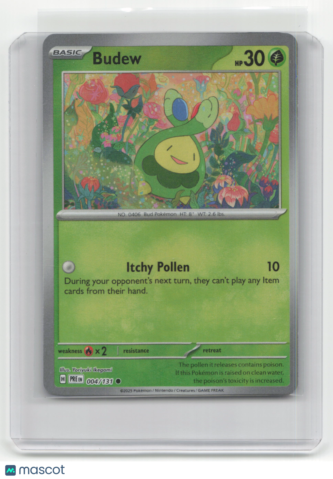 2025 Pokemon TCG Budew Prismatic Evolutions #004/131 English Master Ball