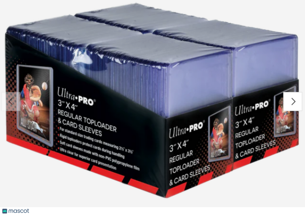 Ultra PRO 35 Pt. Pt. Clear 3" x 4" Regular Toploader & Card Sleeves 200 ct.