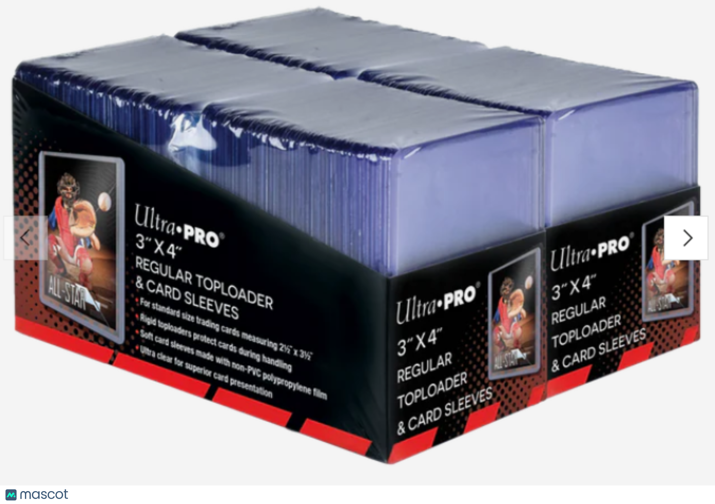 Ultra PRO 35 Pt. Pt. Clear 3" x 4" Regular Toploader & Card Sleeves 200 ct.