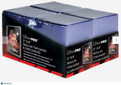 Ultra PRO 35 Pt. Pt. Clear 3" x 4" Regular Toploader & Card Sleeves 200 ct.