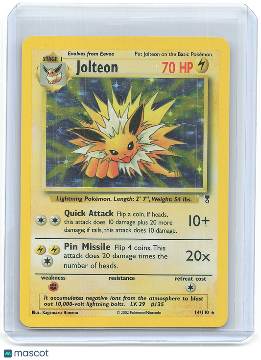 2002 Pokemon Jolteon #14/10 14/110