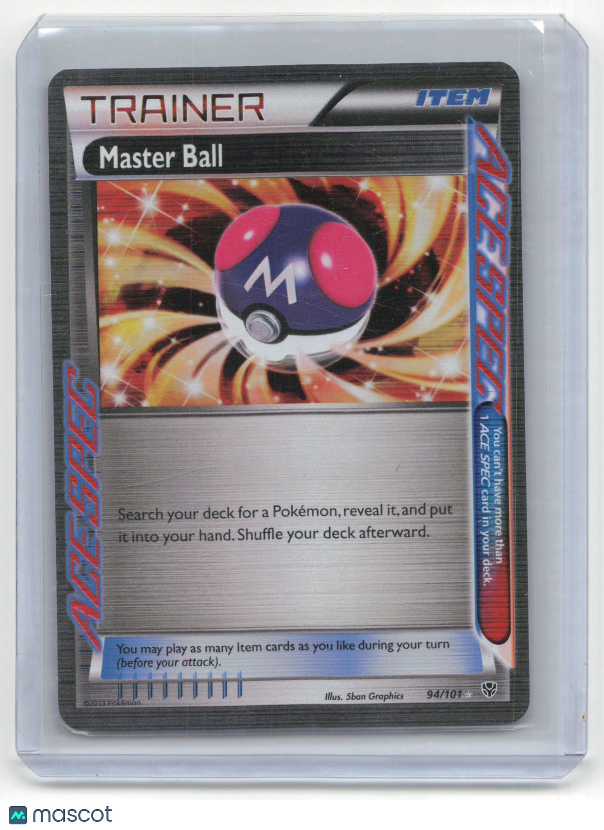 2013 Pokemon TCG Master Ball Plasma Blast #94/101 Lightly Played - Papa Joey's Collectibles