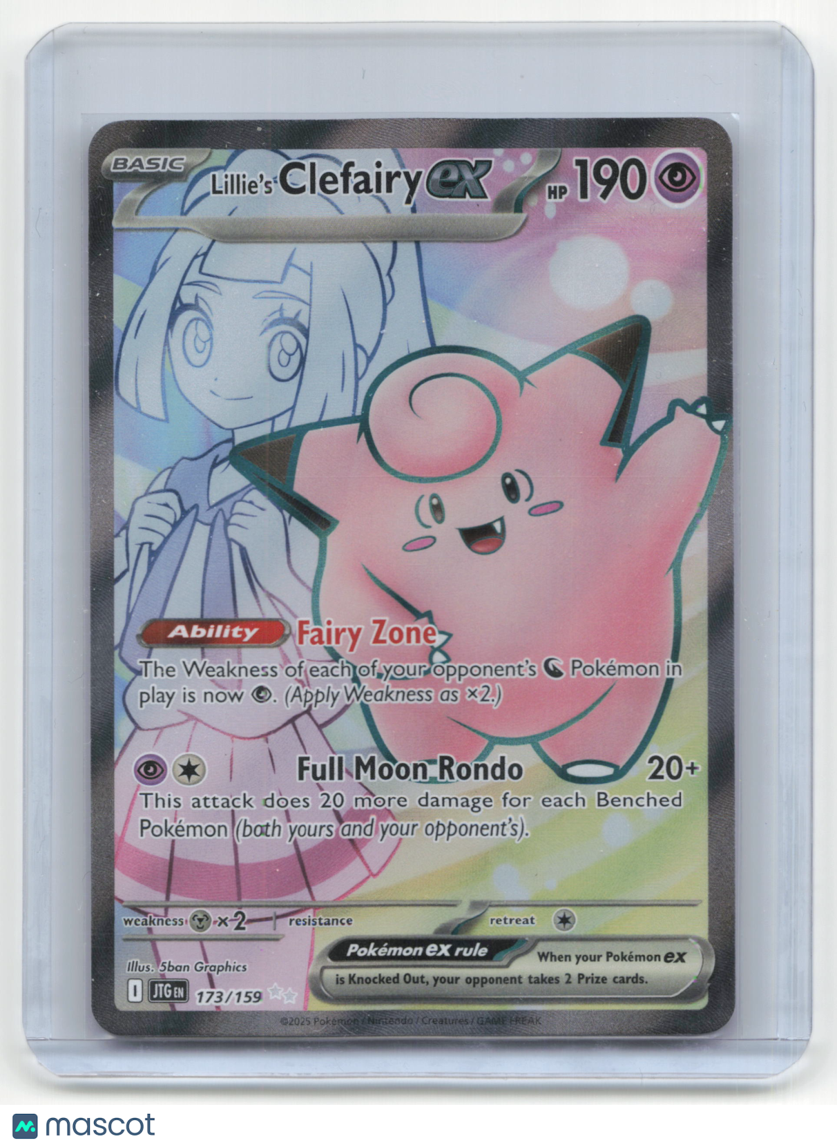 2025 Pokemon Lillie's Clefairy EX Journey Together #173/159