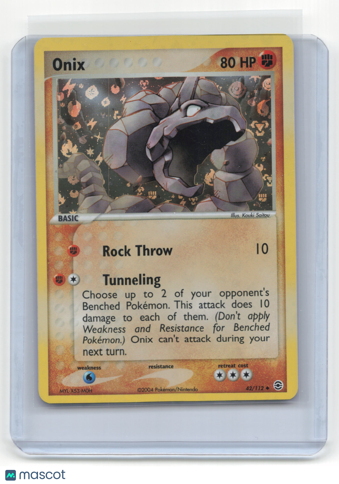 2004 Pokemon TCG Onix EX FireRed & LeafGreen #42/112 Holo