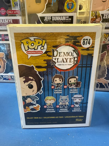 Funko Demon Slayer Tanjiro Kamado #874 (VG) GITD Chase (Zach Aduilar Auto PSA)