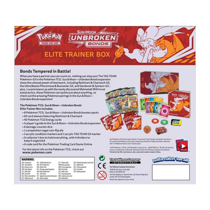 2019 Pokemon Sun & Moon Unbroken Bonds Elite Trainer Box