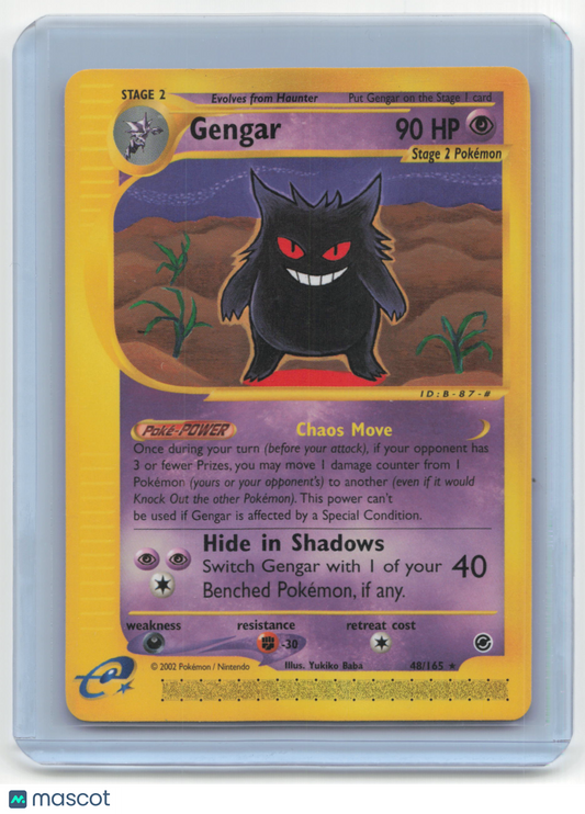 2002 Pokemon Gengar Expedition Base Set #48/165 Near Mint