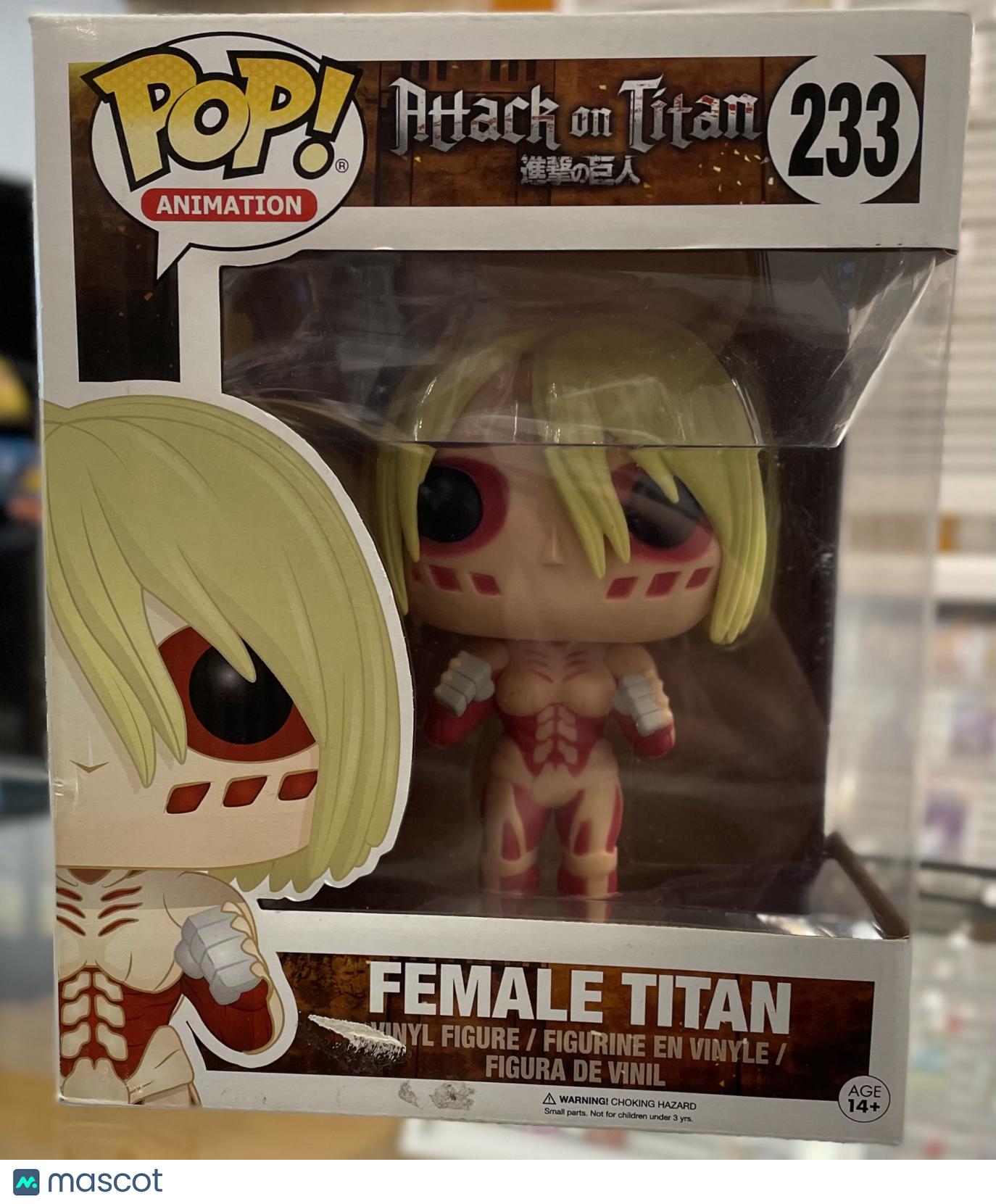 Funko Attack on Titan Female Titan #233 Okay (Resealed)