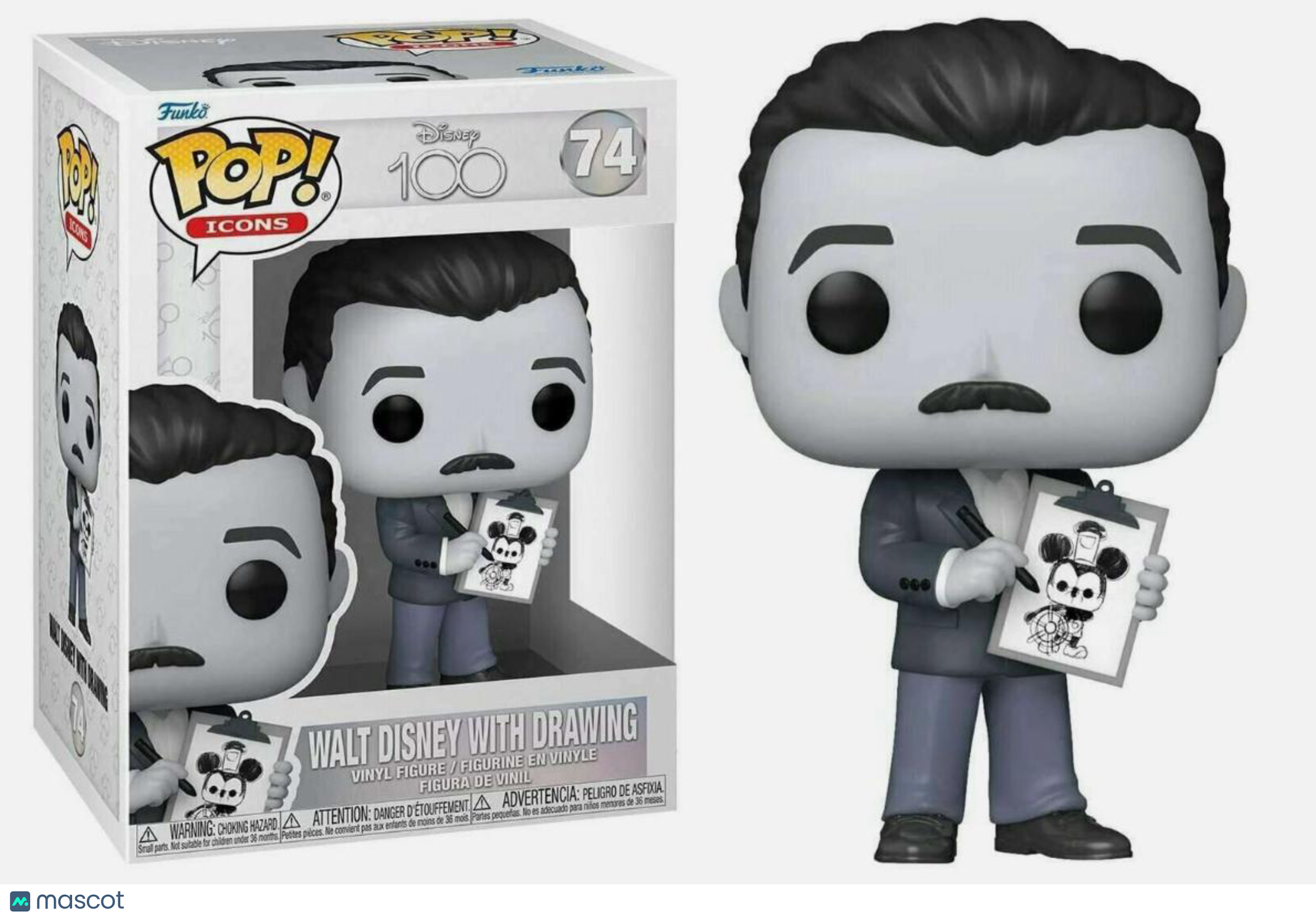 Funko Disney 100: Walt Disney with Drawing #74 (Good)
