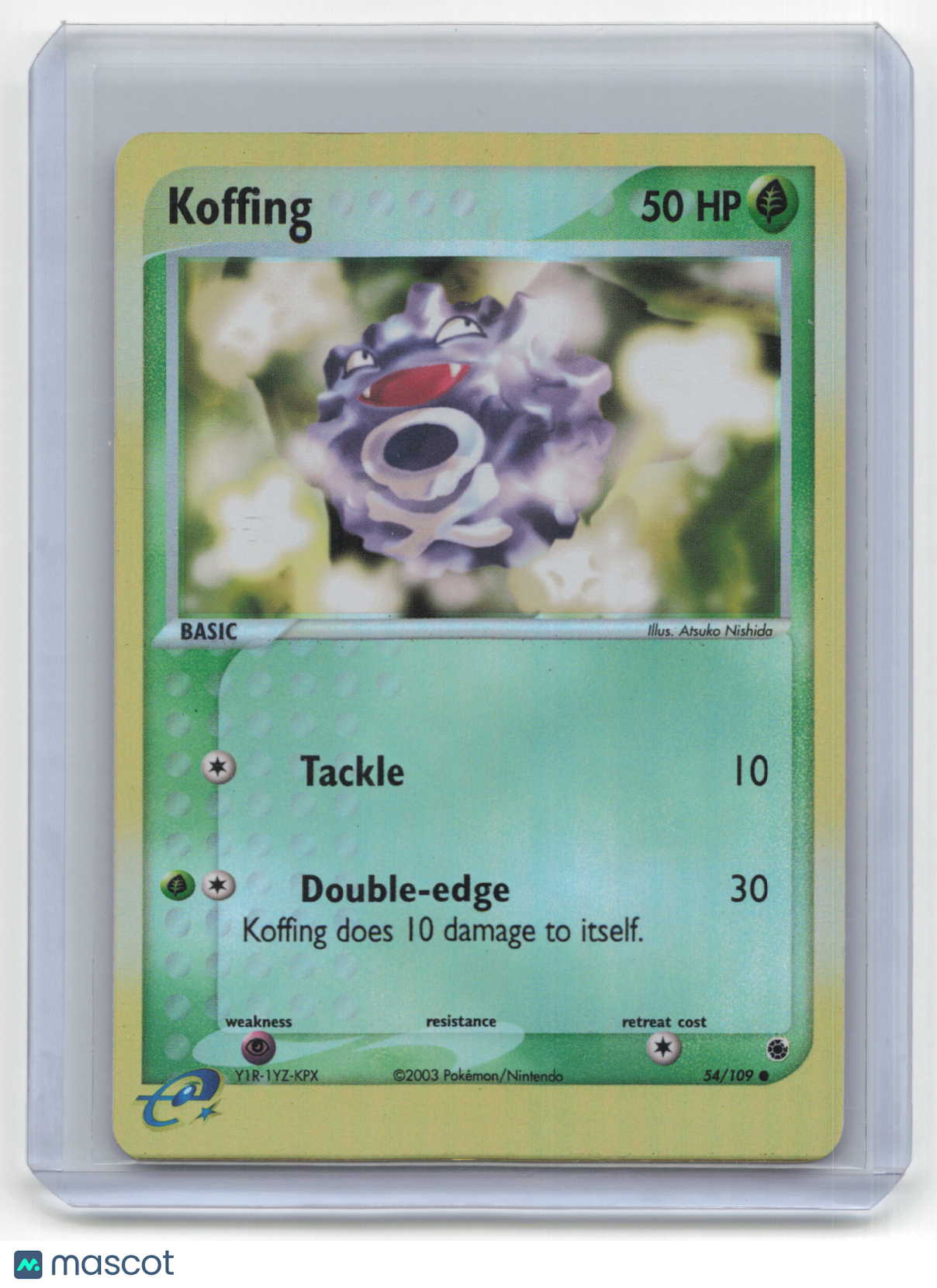 2003 Pokemon TCG Koffing Ruby & Sapphire #54/109 Light Played