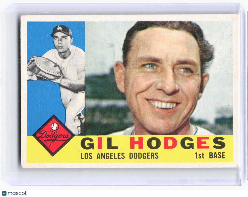 Topps 1960 Topps Baseball—Gil Hodges #295 —Very Good