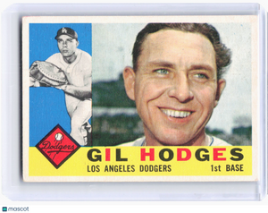 Topps 1960 Topps Baseball—Gil Hodges #295 —Very Good