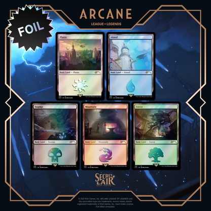 2021 Magic: The Gathering Secret Lair x Arcane: Lands (Traditional Foil Edition)