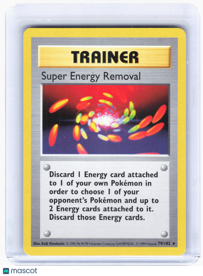 1999 Pokemon—Super Energy Removal #79/102 Base Set (Shadowless)—Rare Nonfoil