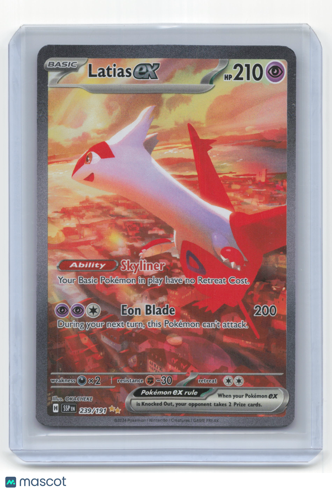 2024 Pokemon Latias EX Surging Sparks Special Illustration Rare Holo #239/191