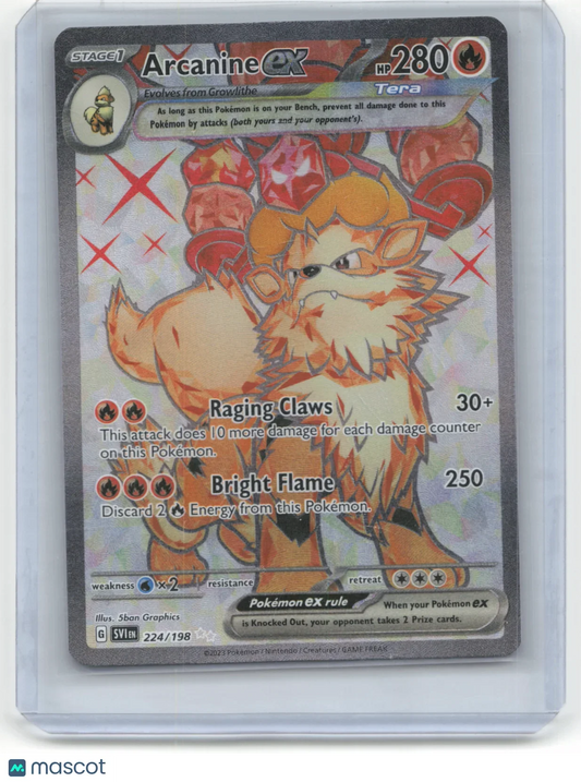 2023 Pokemon TCG Arcanine ex Scarlet & Violet #224/198 - Papa Joey's Collectibles