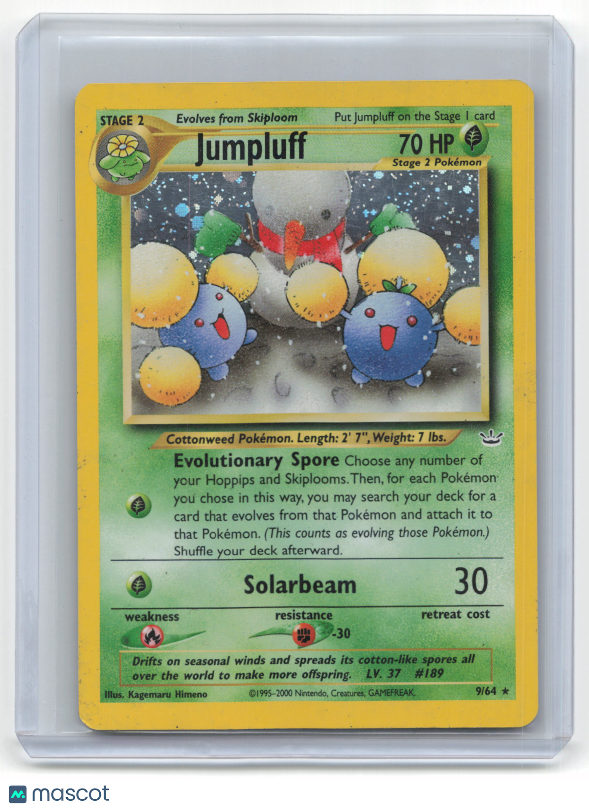 2000 Pokemon TCG Jumpluff Neo Revelation #9/64 Damaged Holo