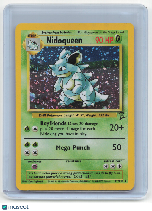 2000 Pokemon TCG Nidoqueen Base Set 2 #12/130 Mod Played