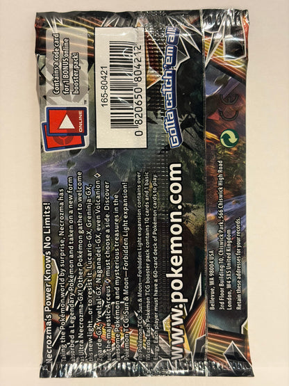 2018 Pokémon TCG: Sun & Moon—Forbidden Light (Naganadel Art) Loose Booster Pack