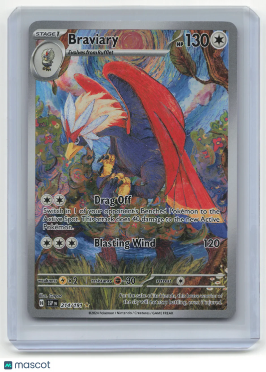 2023 Pokemon Braviary surging sparks #214/197 - Papa Joey's Collectibles
