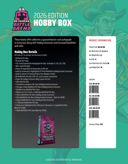 2026 Bo Jackson Battle Arena "The Griffey Set" Hobby Pack