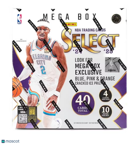 2025 Panini Select 24 25 Basketball Mega Hobby Box