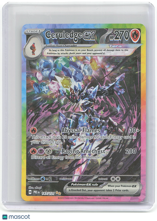 2025 Pokémon Ceruledge EX Prismatic Evolutions #147/131