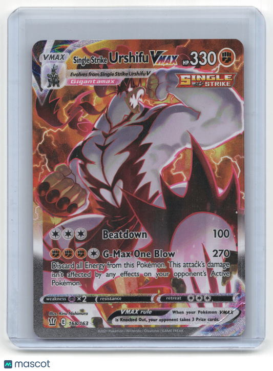 2021 Pokemon TCG Urshifu VMAX Battle Styles #168/163 Lightly Played
