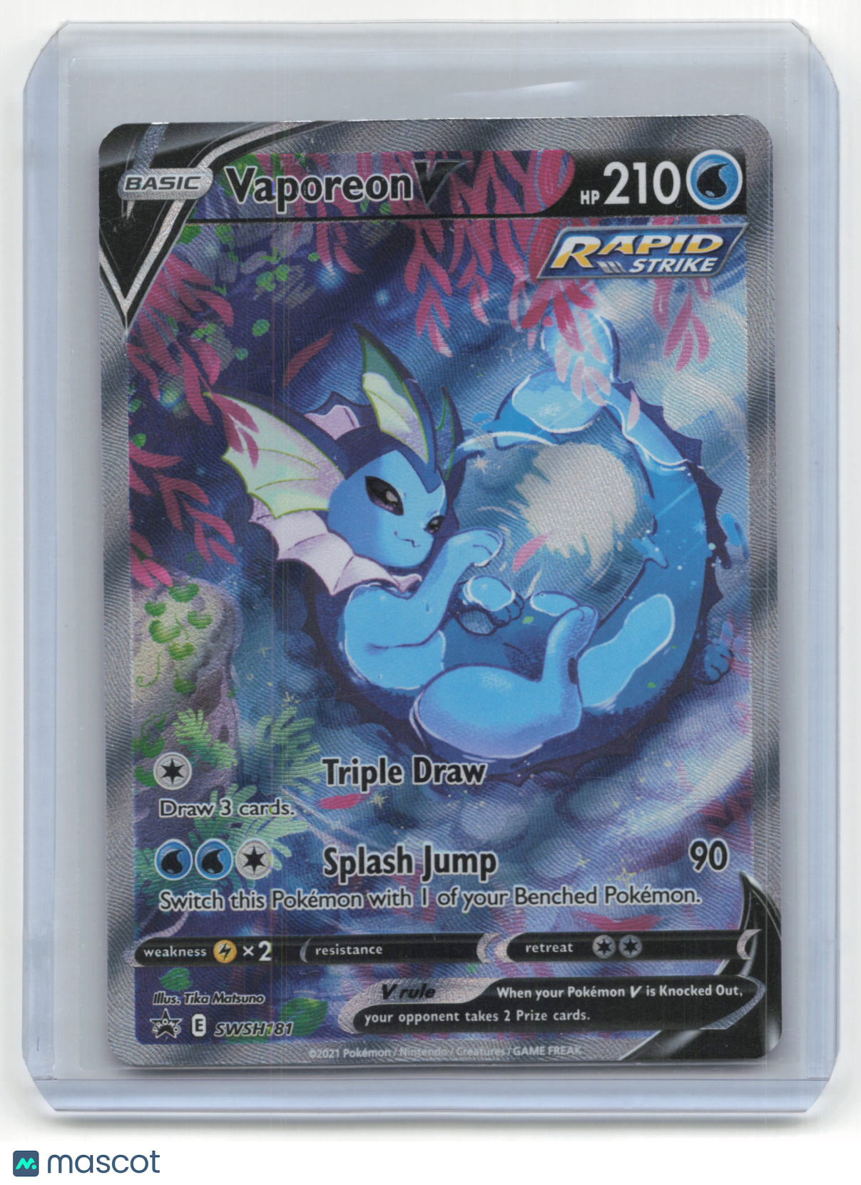 2021 Vaporeon V Pokemon Promos #SWSH181 Near Mint Promo FA